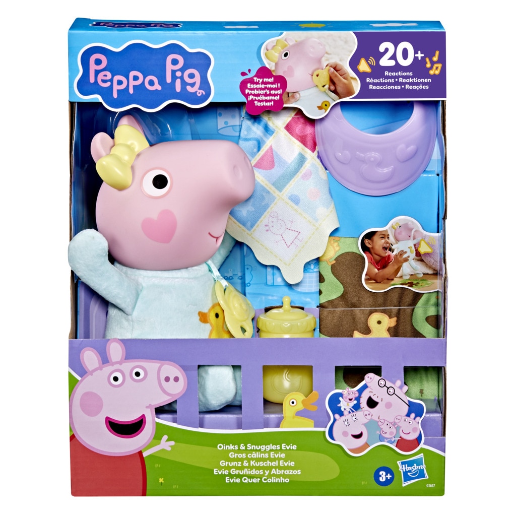 Muñeca Interactiva Evie Gruñidos y Abrazos Peppa Pig Hasbro 2