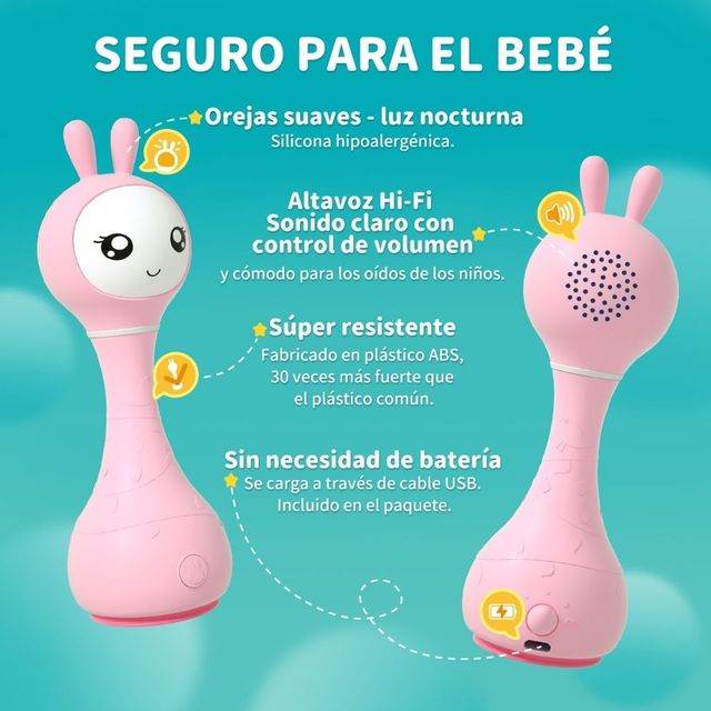 Sonajero interactivo Smarty Bunny Alilo 18
