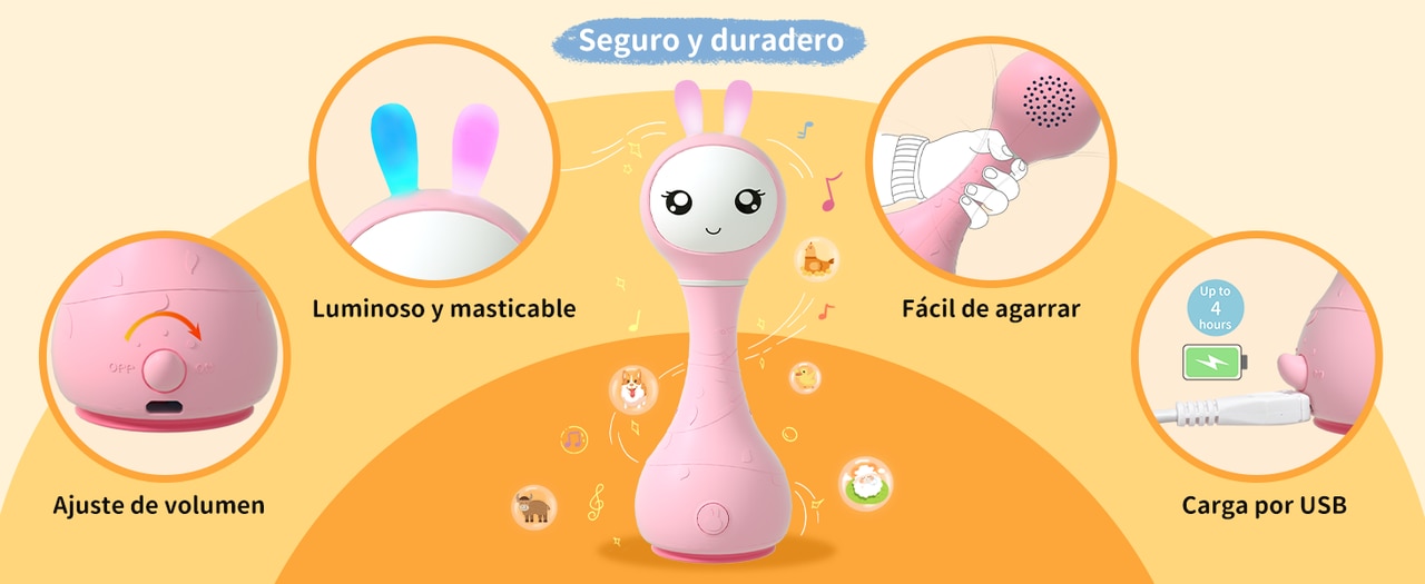 Sonajero interactivo Smarty Bunny Alilo 32