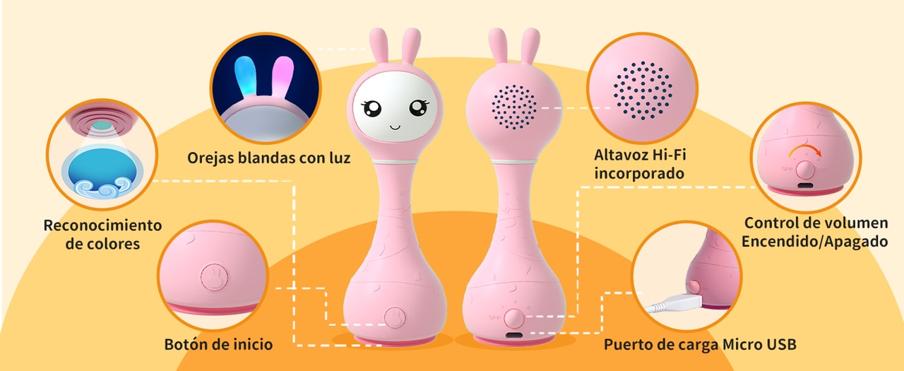 Sonajero interactivo Smarty Bunny Alilo 33