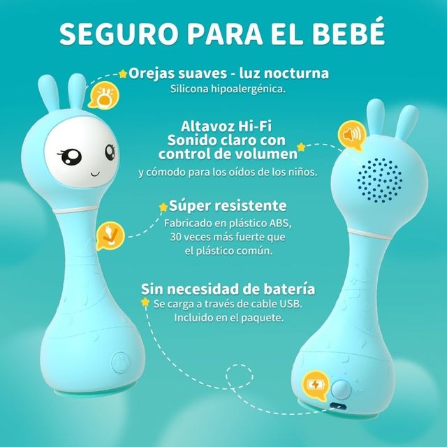 Sonajero interactivo Smarty Bunny Alilo 22