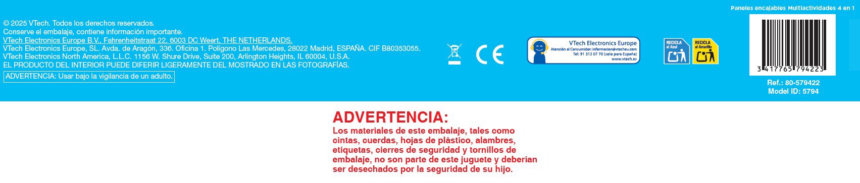 Paneles encajables multiactividades 4 en 1 Vtech 8