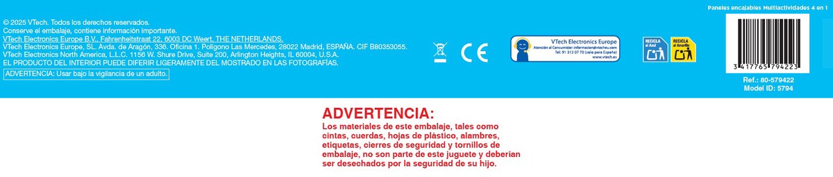 Paneles encajables multiactividades 4 en 1 Vtech 8