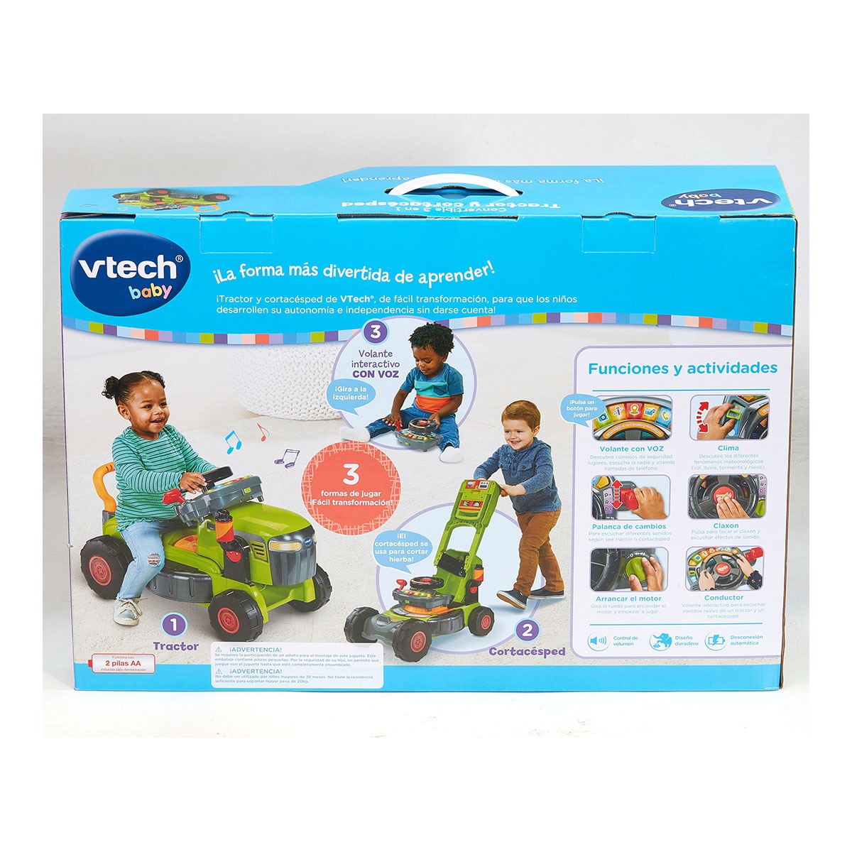 Tractor 3 en 1 evolutivo que crece con el niño Vtech Verde-7