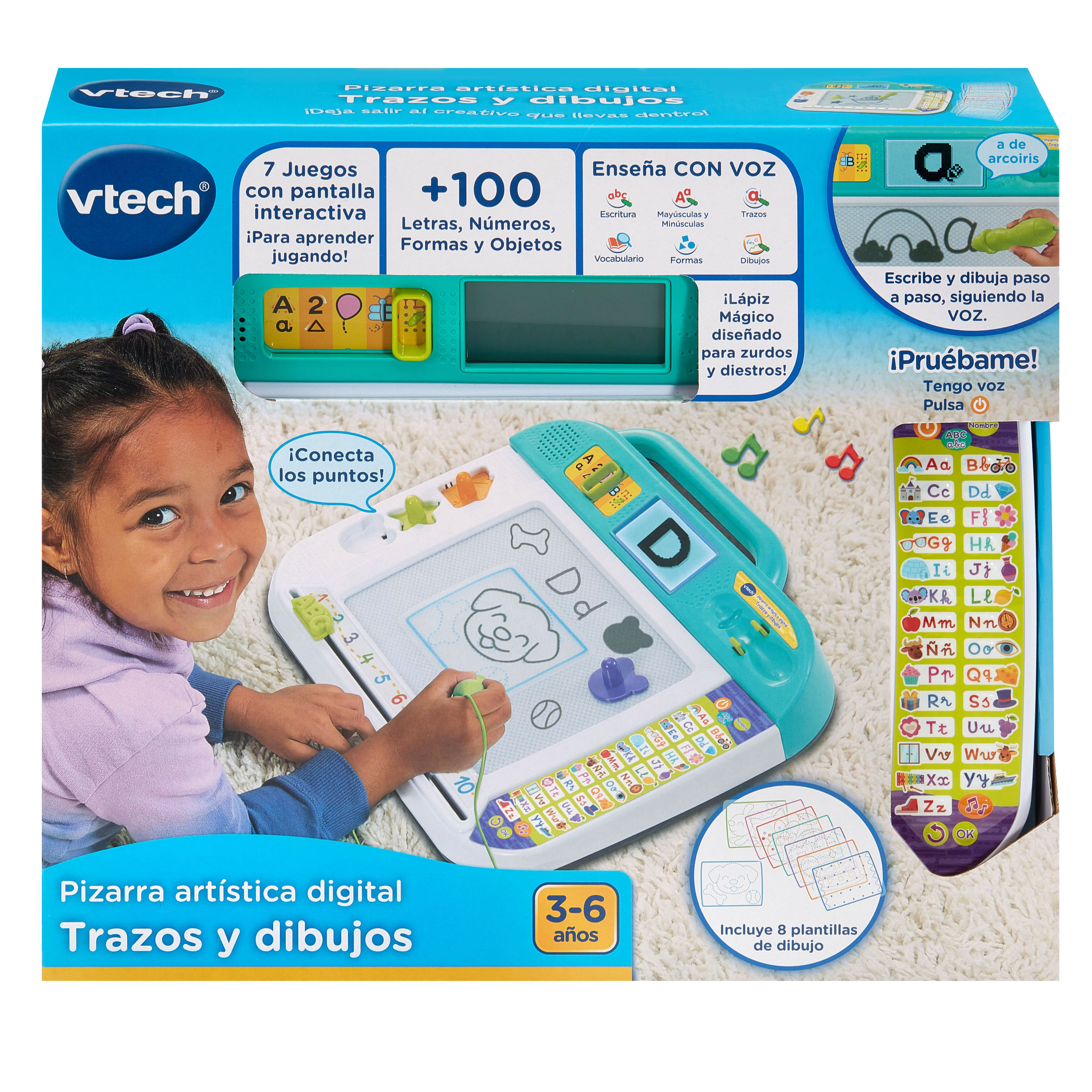 Pizarra artística digital trazos y dibujos Vtech 7