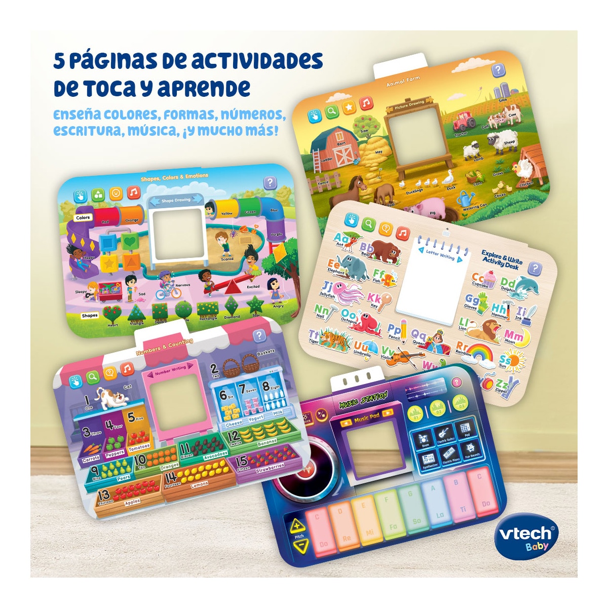 Escritorio multiactividades 6 en 1 crea y aprende Vtech 7