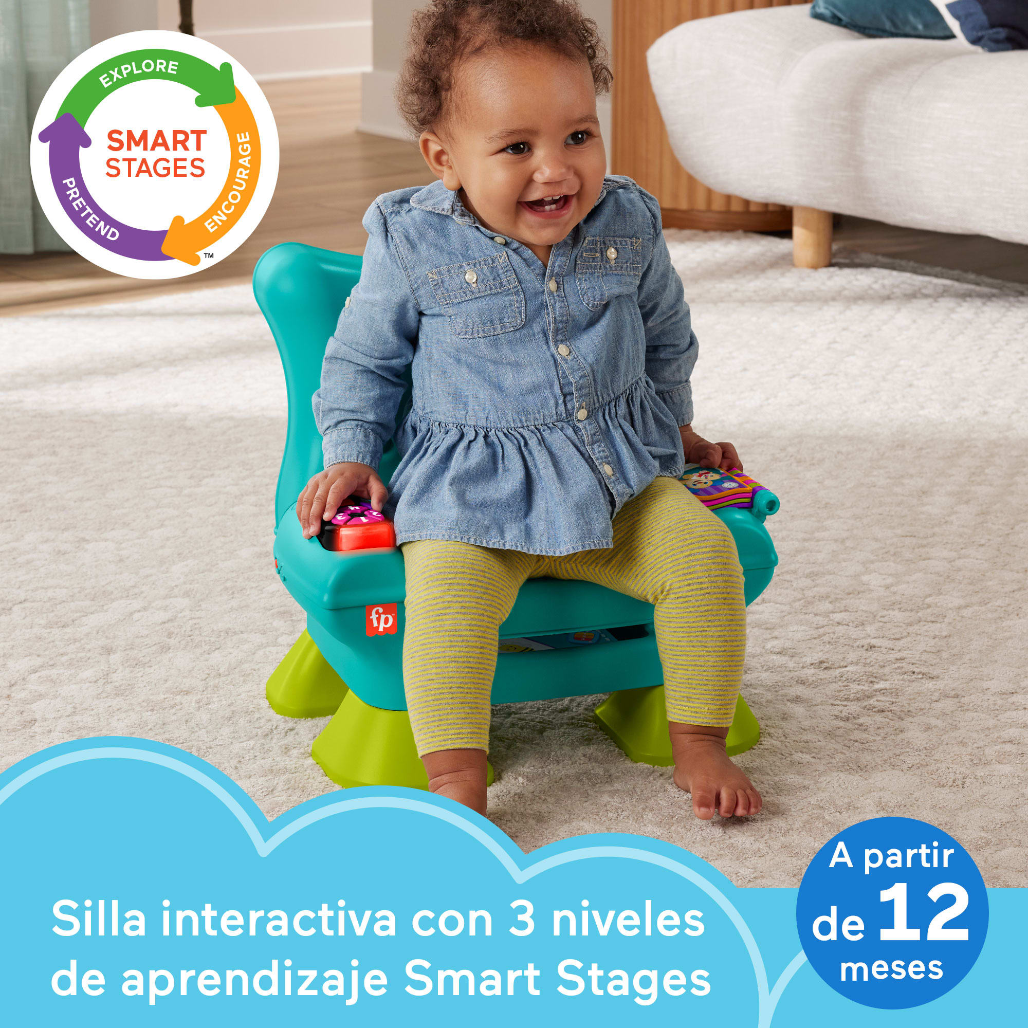 Juguete interactivo Ríe y aprende Sillón interactivo Fisher-Price 3