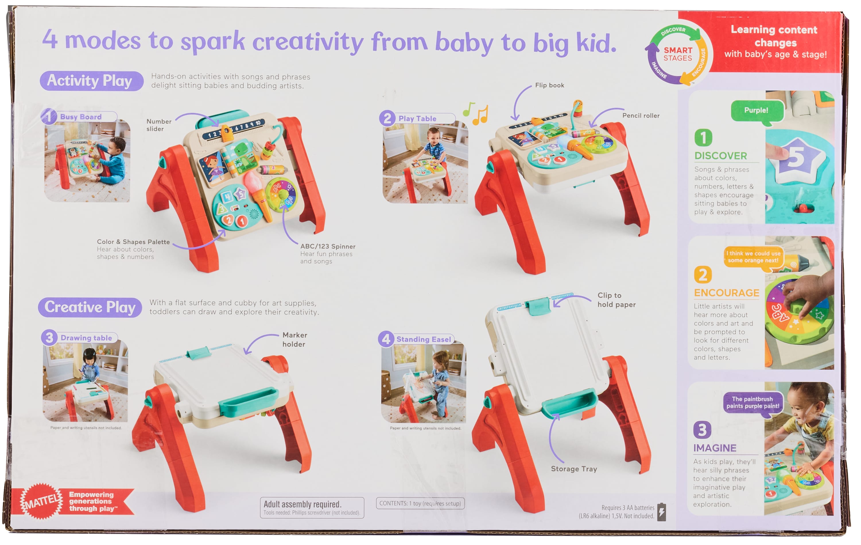 Mesa y caballete 4 en 1 Ríe y aprende Fisher-Price 8