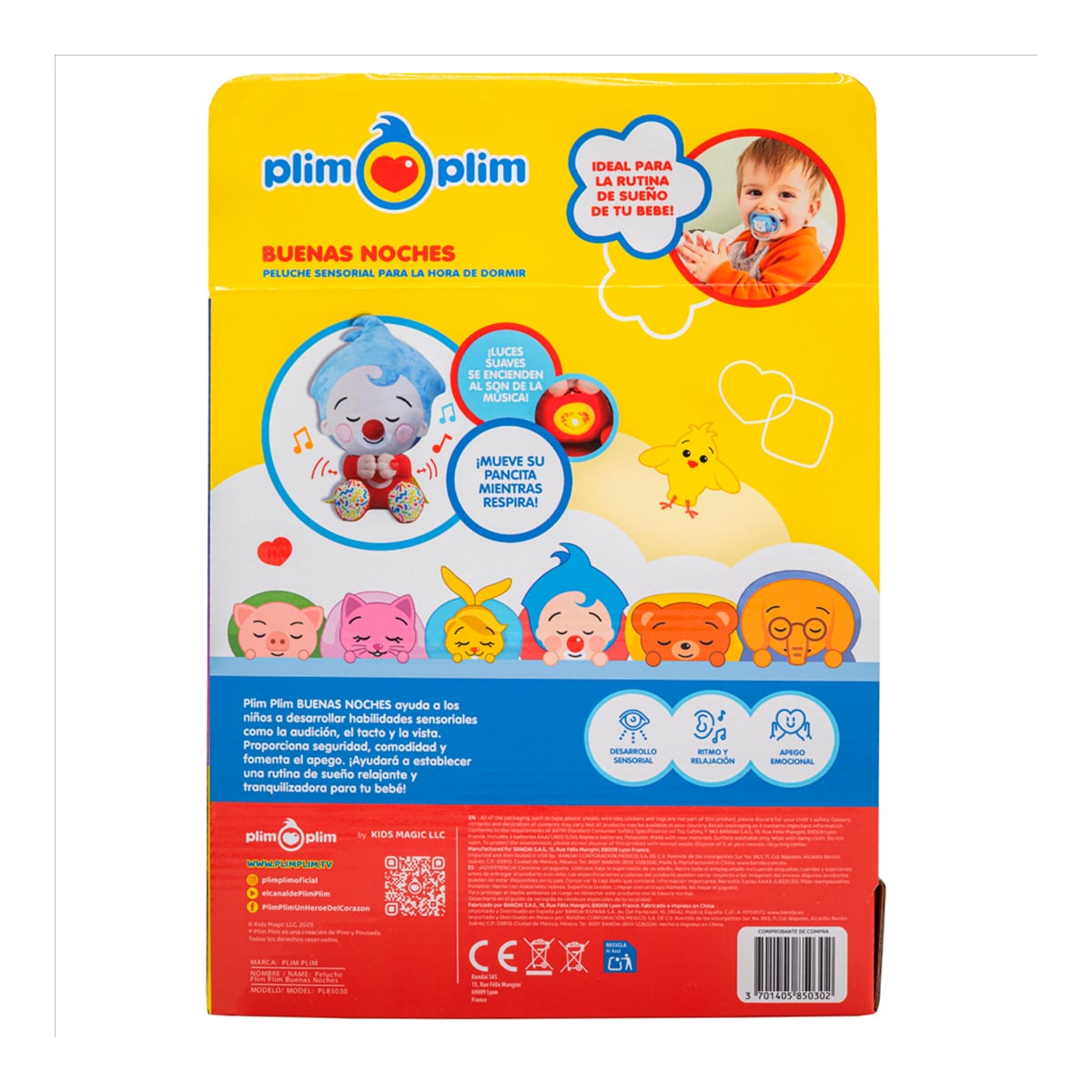 Peluche buenas noches Plim Plim Bandai 6