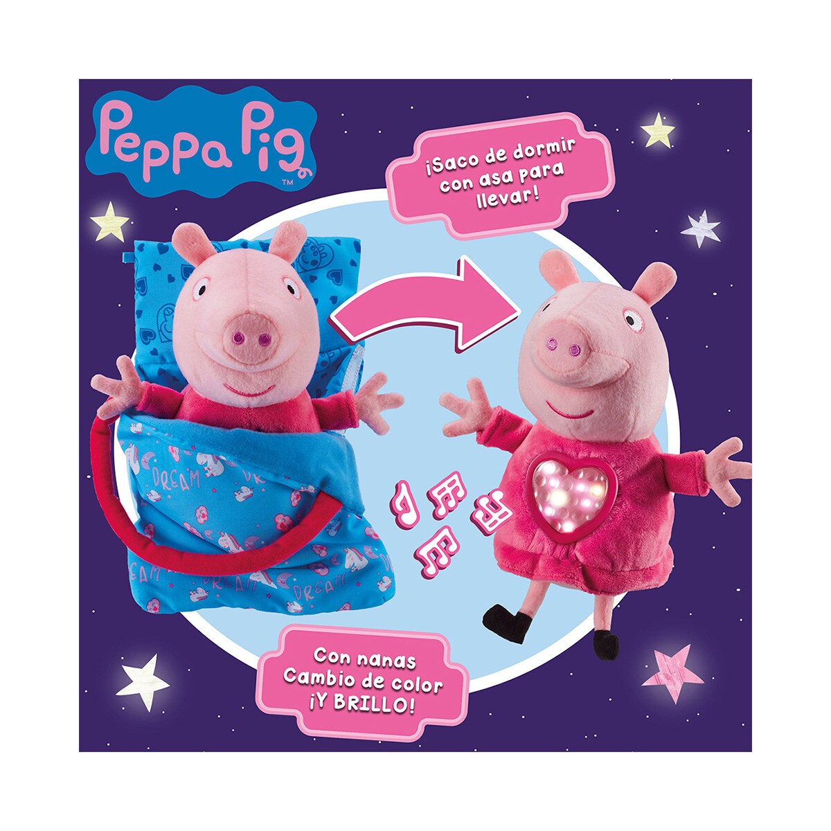 Peluche fiesta de pijamas Peppa Pig Bandai 8