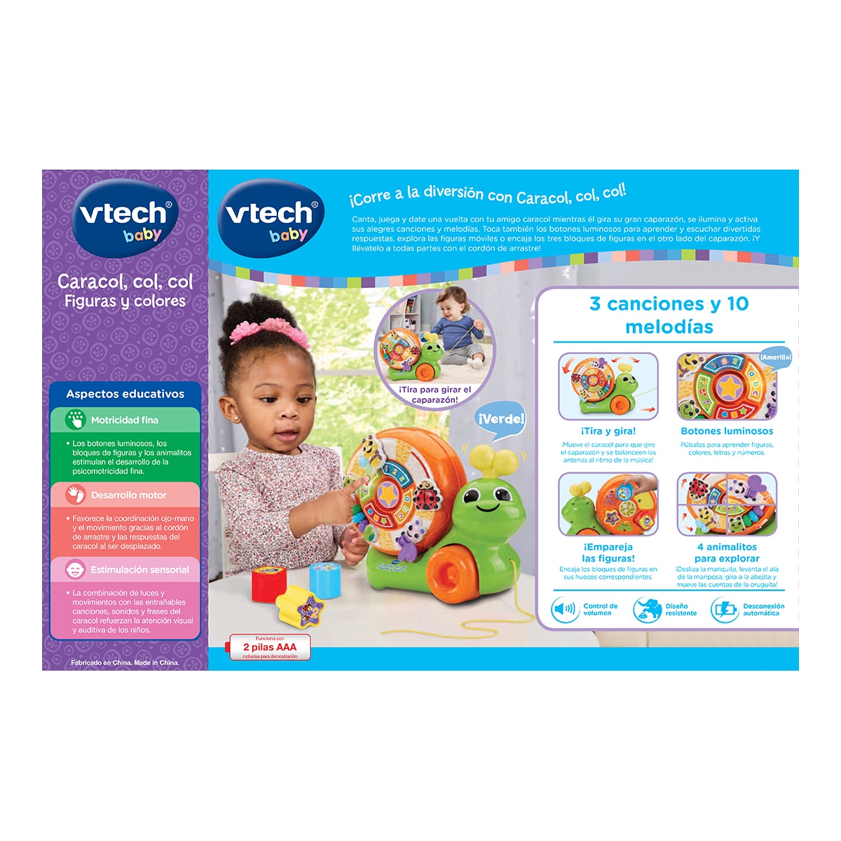 Caracol, col, col figuras y colores Vtech 5