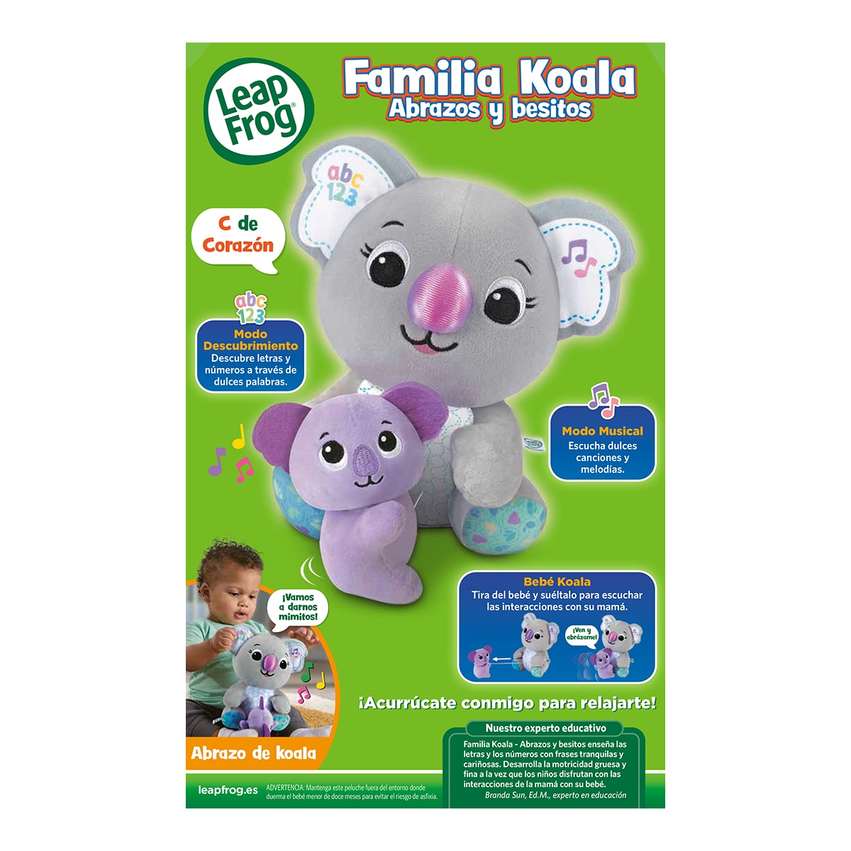 Peluche kola y bebé interactivos para reforzar los vínculos afectivos Leap Frog 6