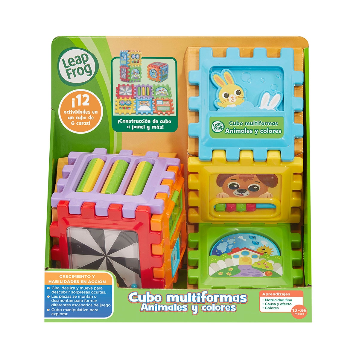 Cubo de juegos con 6 paneles de juego de doble cara Leap Frog 5