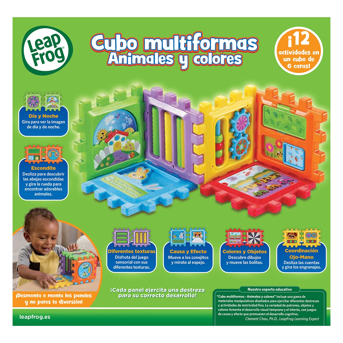 Cubo de juegos con 6 paneles de juego de doble cara Leap Frog 6