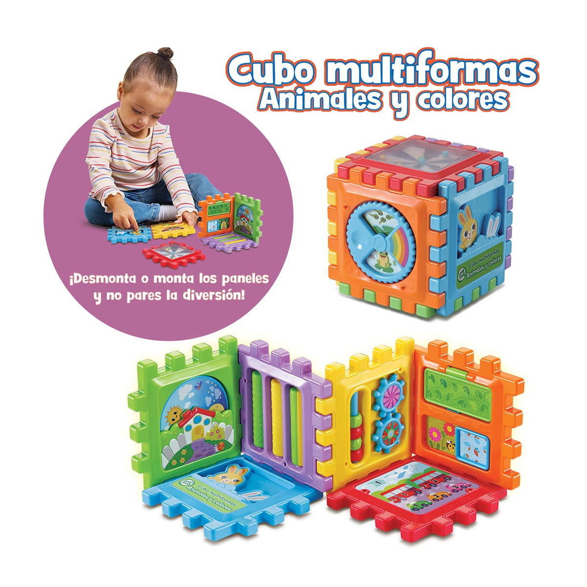 Cubo de juegos con 6 paneles de juego de doble cara Leap Frog 7