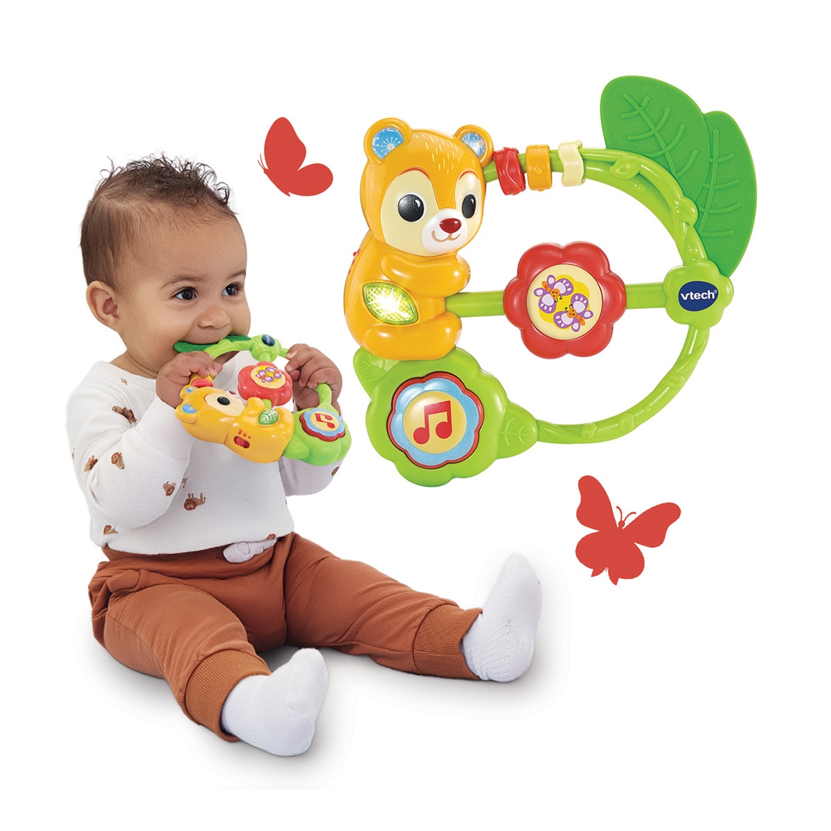 Sonajero interactivo de con diferentes frases, sonidos, canciones y melodías. Vtech 2