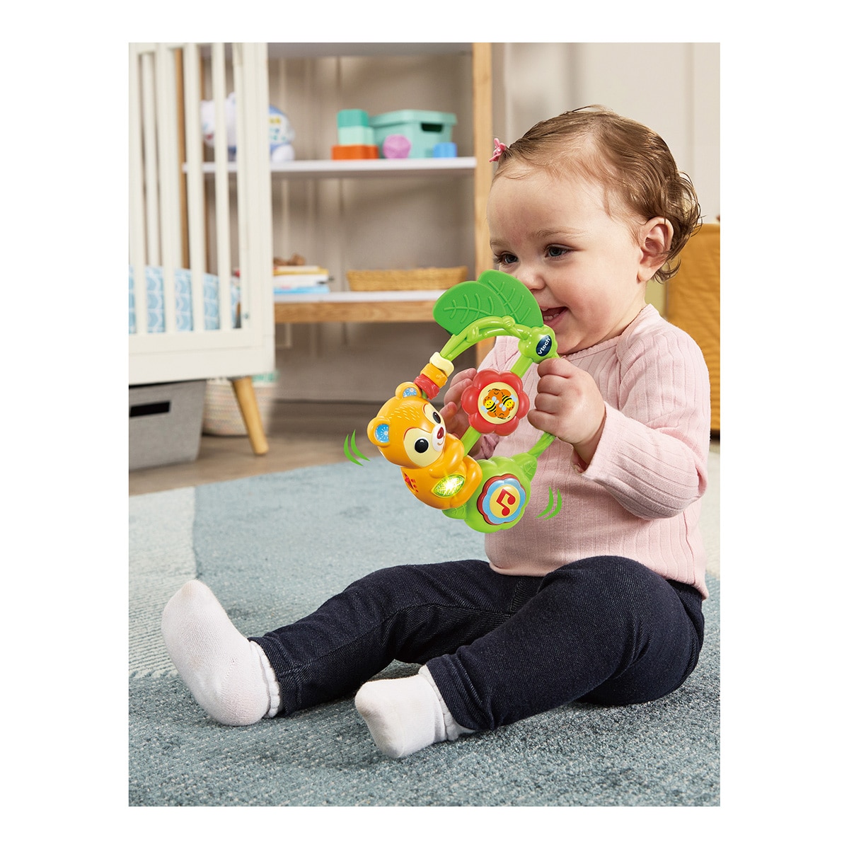 Sonajero interactivo de con diferentes frases, sonidos, canciones y melodías. Vtech 5