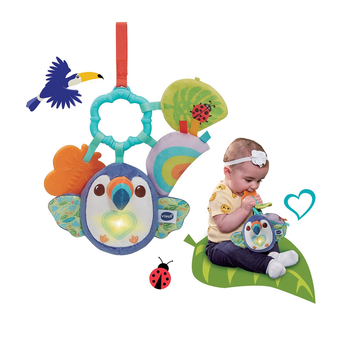 Tucán interactivo de peluche con canciones, melodías, sonidos y frases Vtech 2