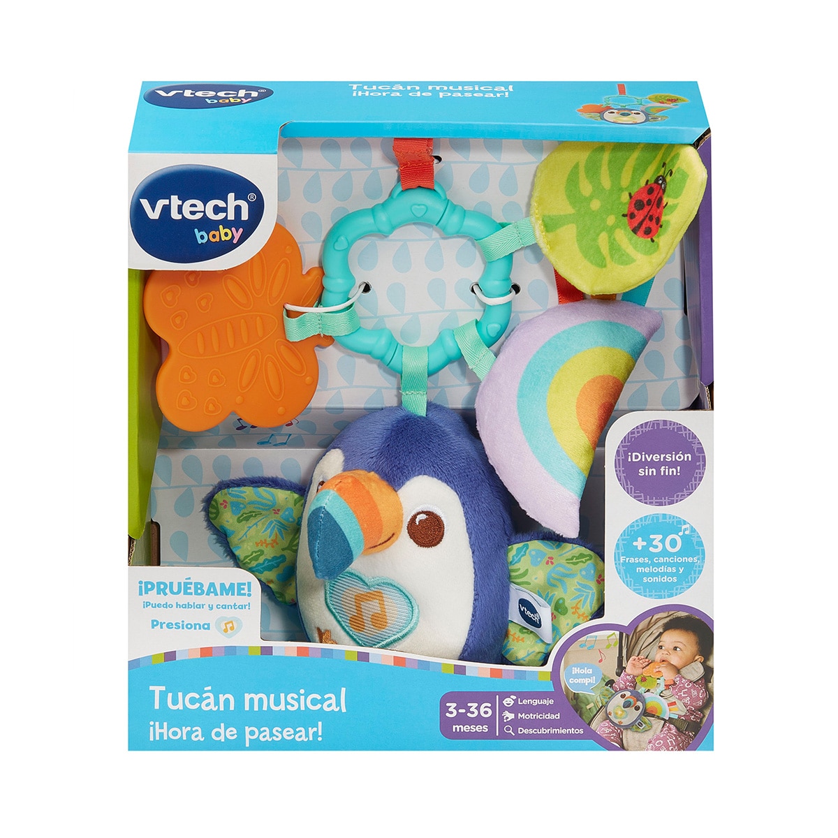 Tucán interactivo de peluche con canciones, melodías, sonidos y frases Vtech 5