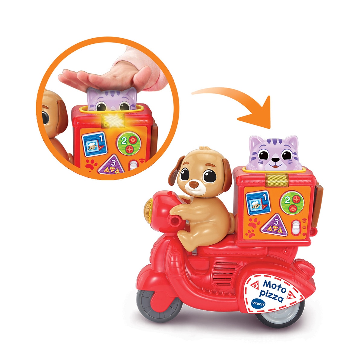 Scooter interactiva de con retrofricción y diferentes actividades Vtech 2