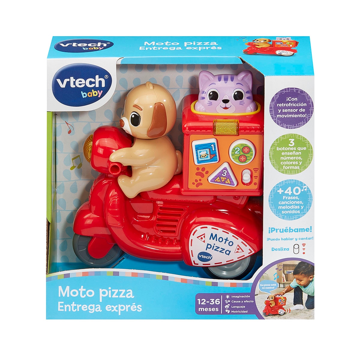 Scooter interactiva de con retrofricción y diferentes actividades Vtech 4