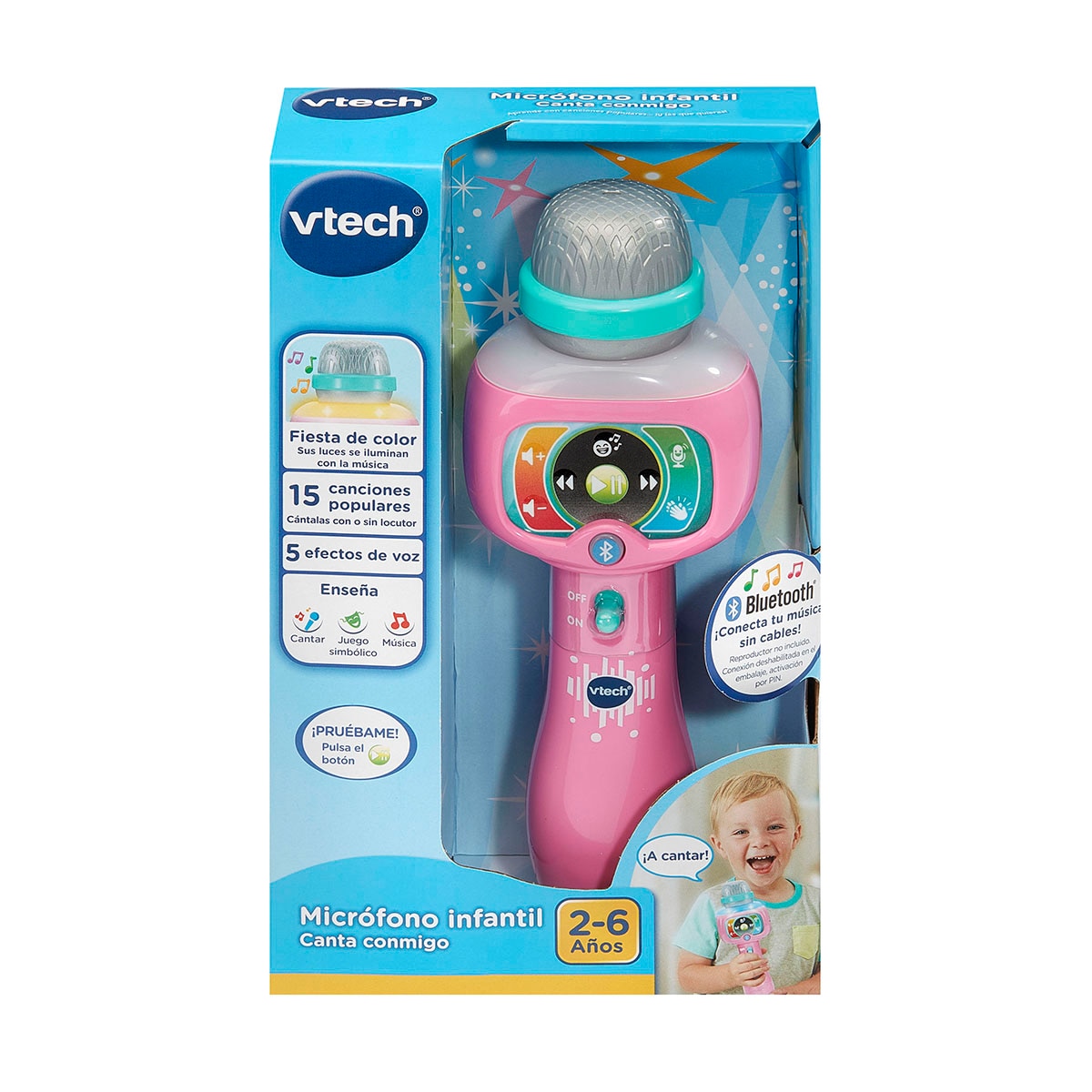 Micrófono karaoke interactivo de con conexión bluetooth Vtech 3