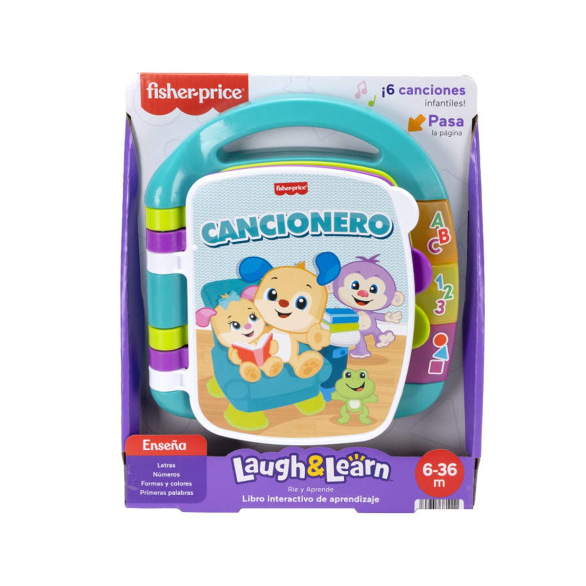 Libro interactivo de aprendizaje Fisher-Price Ríe y aprende Mattel 6