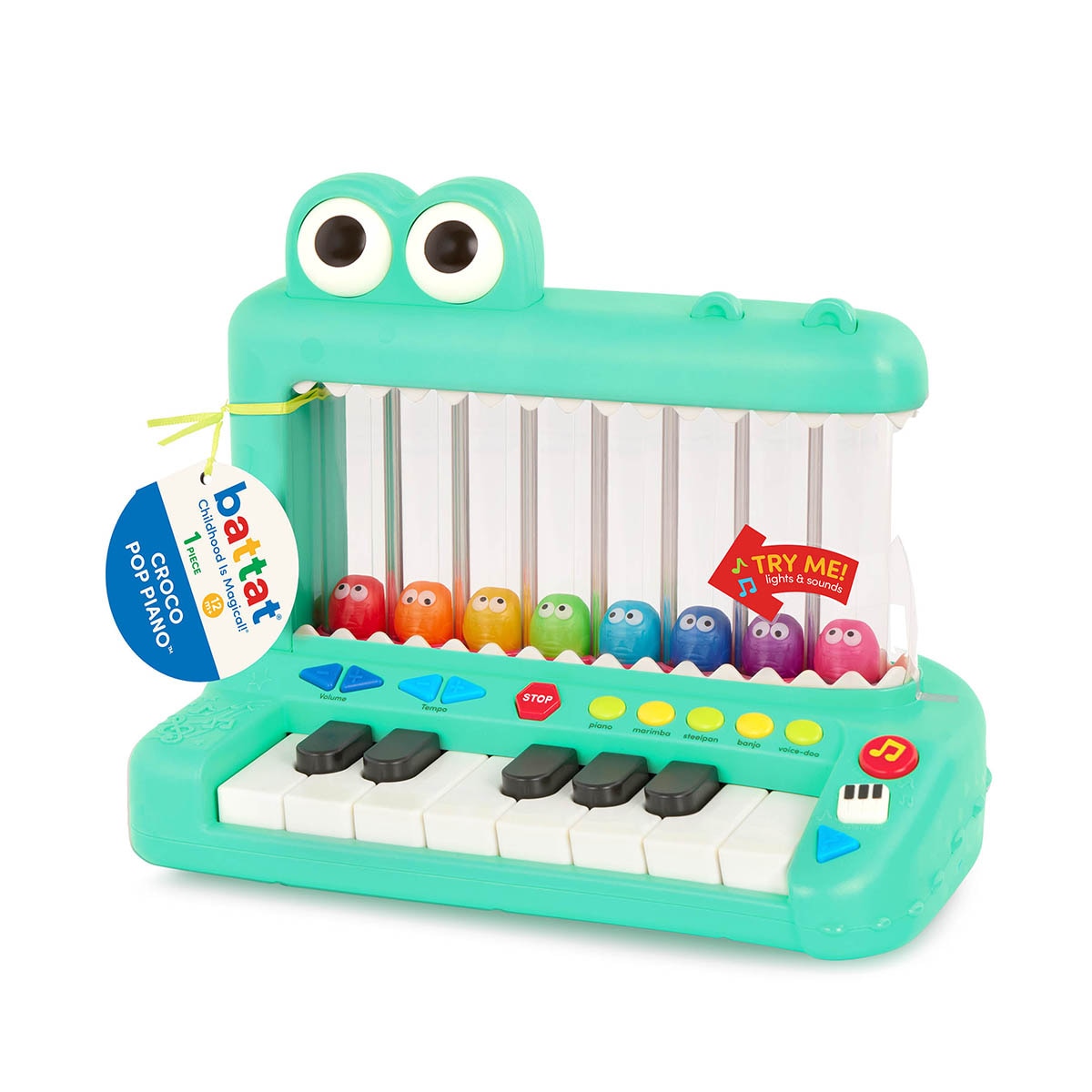 Croco Pop Piano con Luces y Sonidos Battat 3