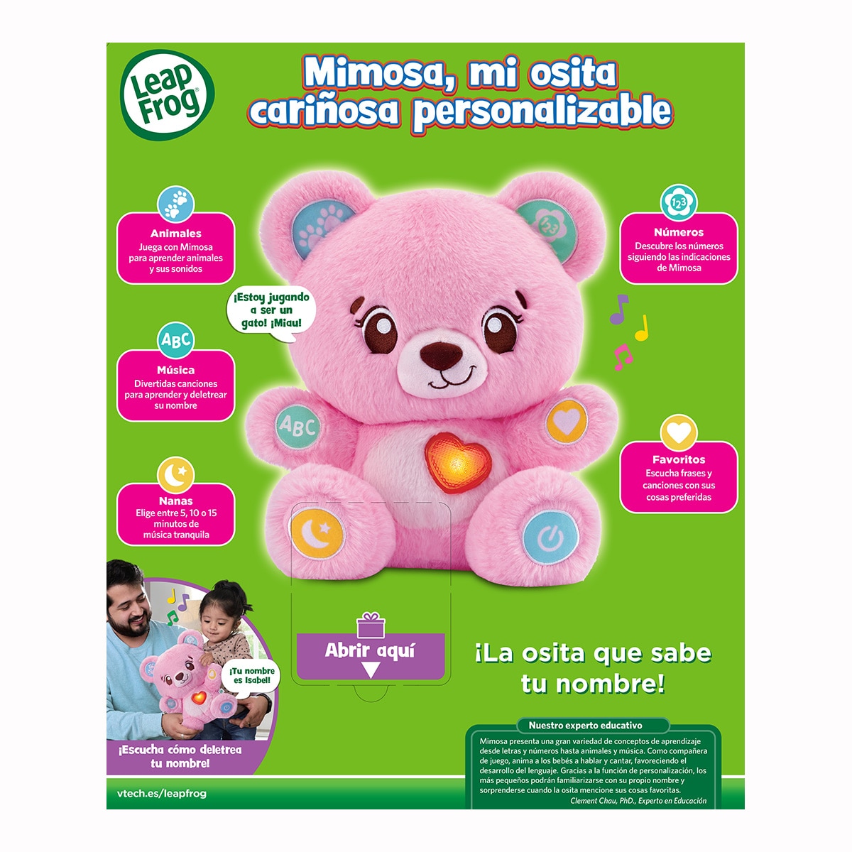 Imagen 5 de Peluche interactivo personalizable Mimosa, mi osita cariñosa LeapFrog