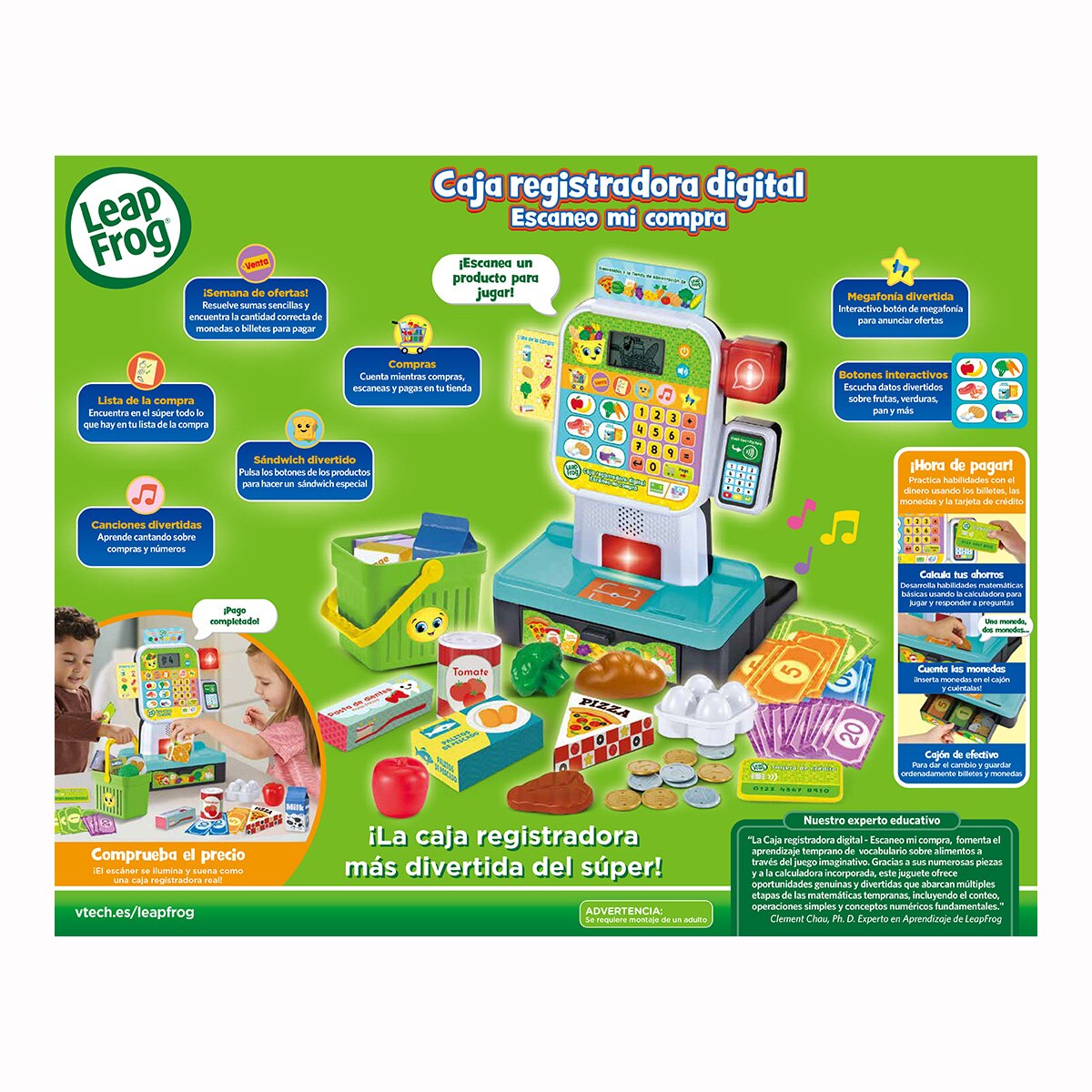 Caja registradora digital Escaneo mi compra LeapFrog 4