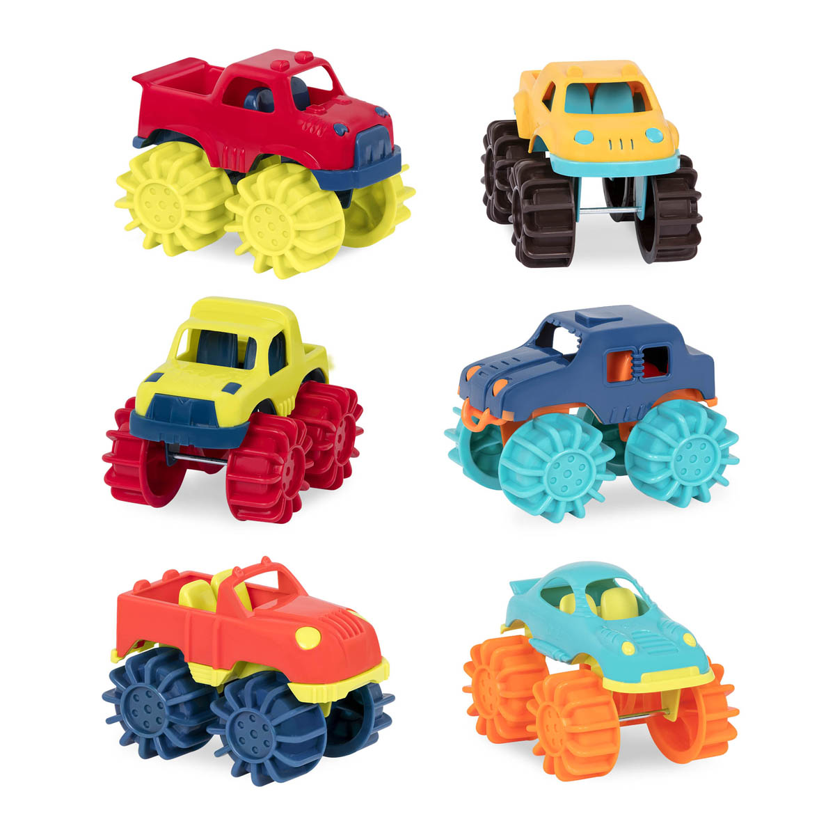 B.TOYS - Mini Monster Trucks coches de juguete.