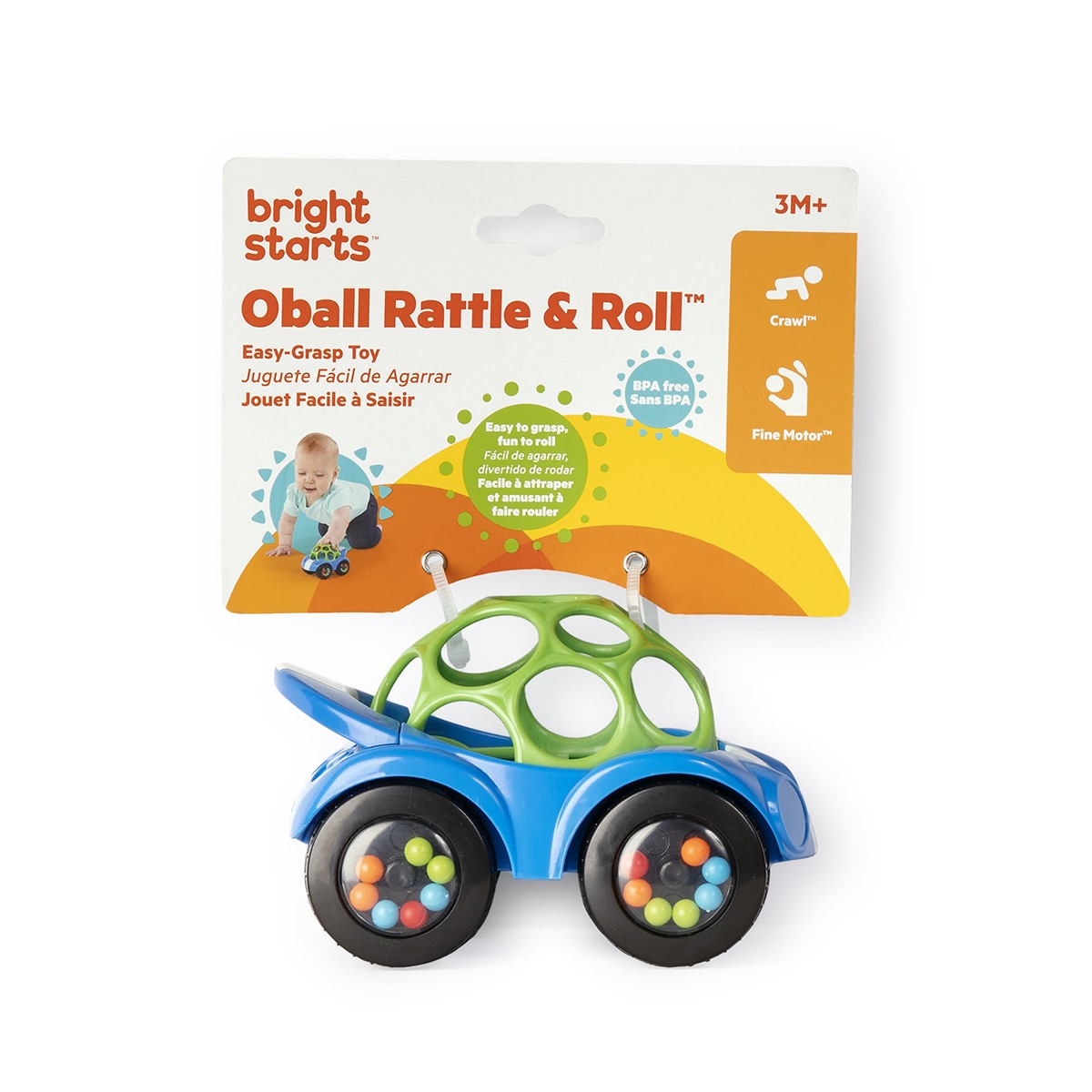 Coche de juguete Rattle & Roll Toy Bright Stars 4