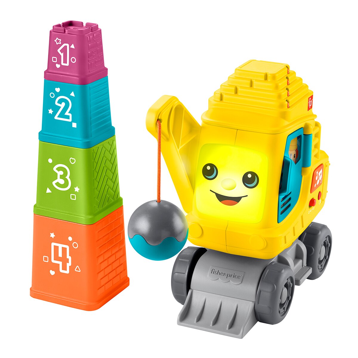 Imagem 0 de Brinquedo de construção de guindaste de contagem e empilhamento Fisher-Price