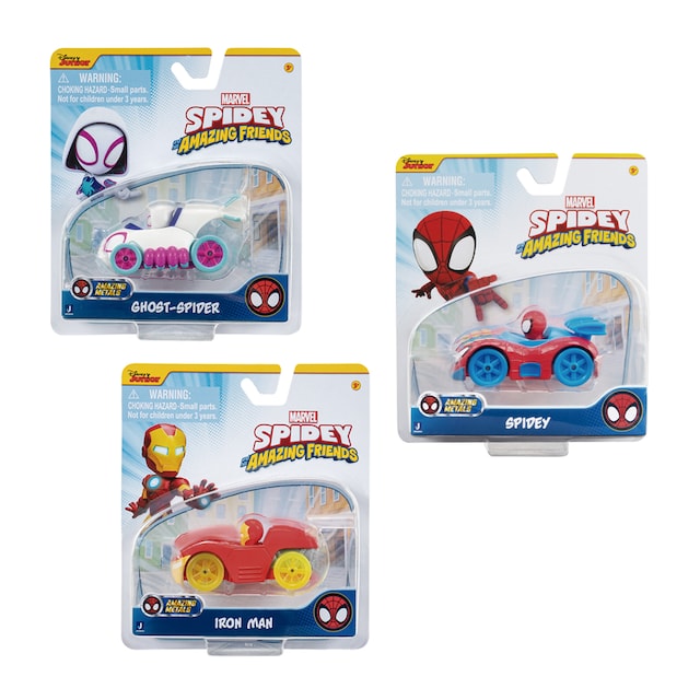 Vehículo de juguete Amazing Metals Spidey and Friends Jazwares modelos surtidos