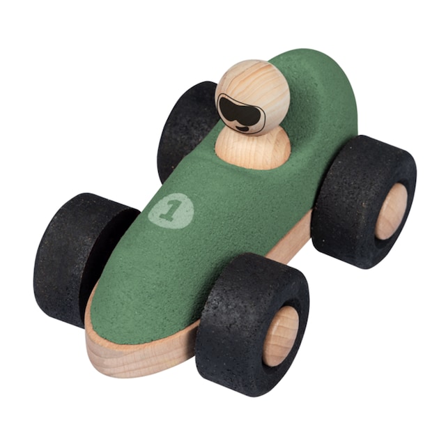 Coche de carreras E-cork verde Korko