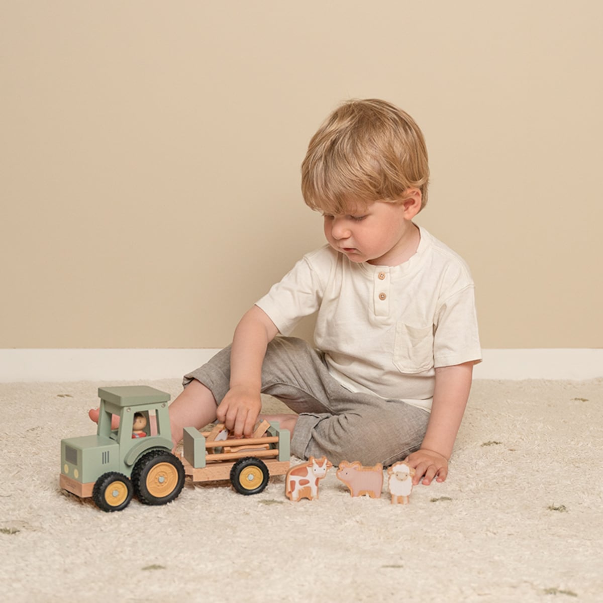 Tractor con trailer Pequeña Granja FSC Little Dutch 3