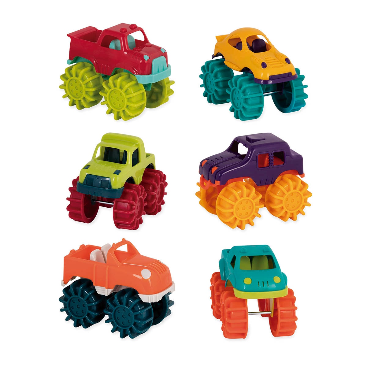 Imagen 0 de Juego de 6 Mini Monster Trucks Battat