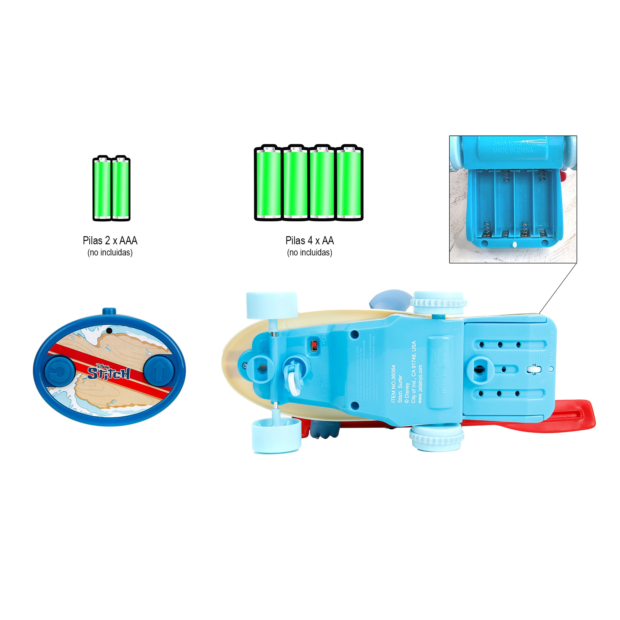 Stitch Radio Controlo Prancha de Surf 25 cm 7
