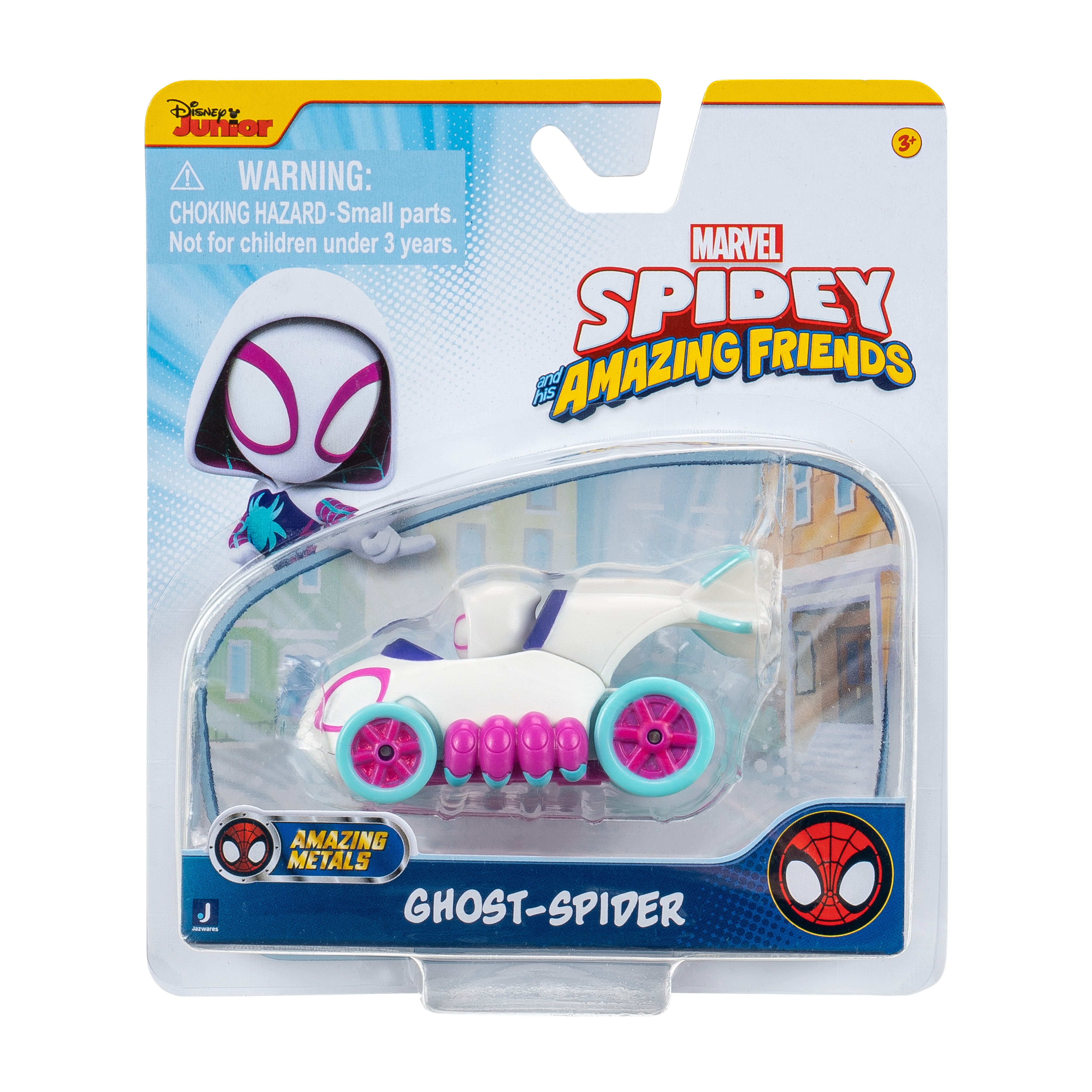 Vehículo de juguete Amazing Metals Spidey and Friends Jazwares modelos surtidos 8