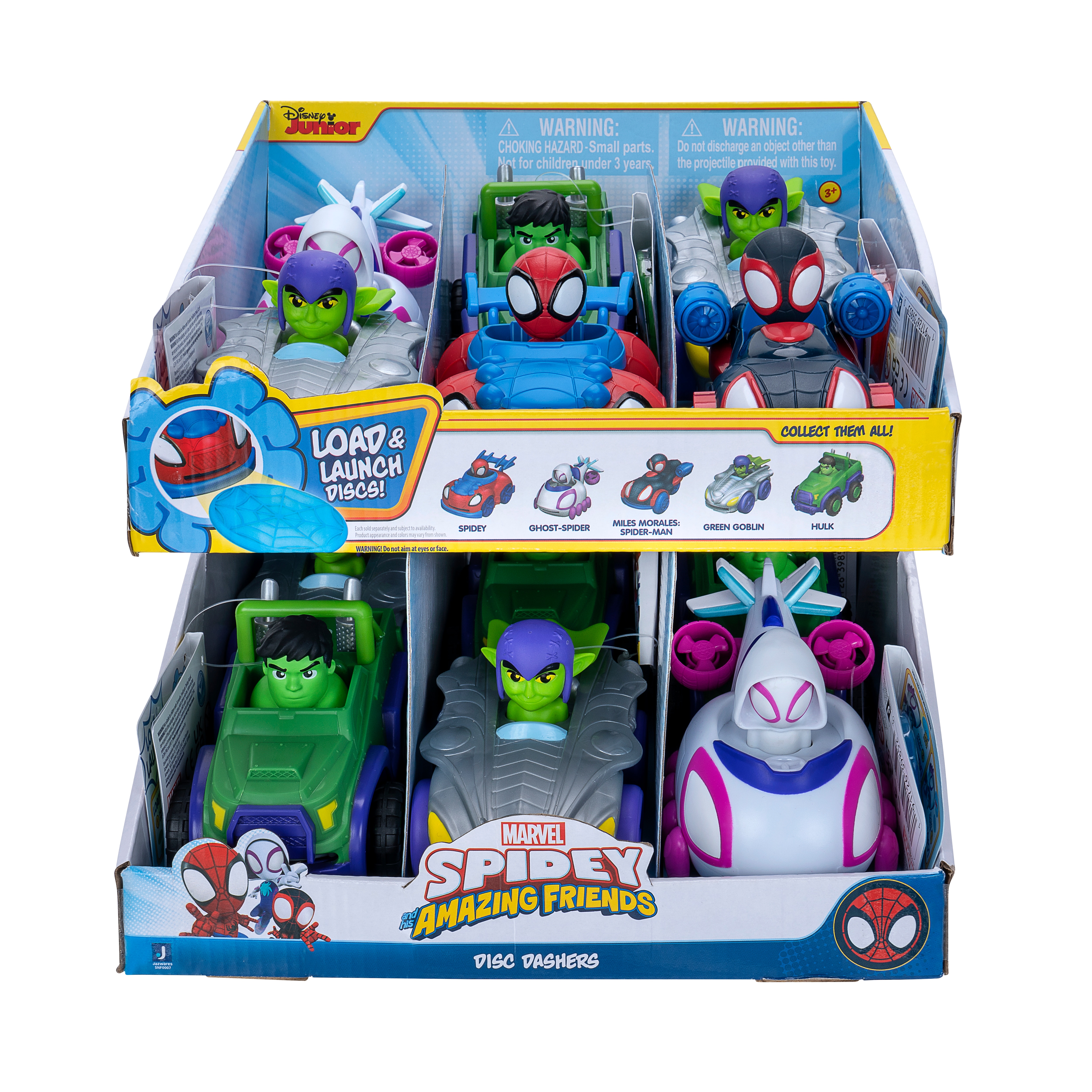 Vehículo de juguete Disc Dasher Spidey and Friends Jazwares modelos surtidos 9