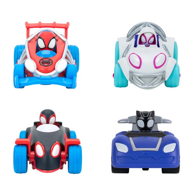 Vehículo de juguete Webbed Wheelies Spidey and Friends Jazwares modelos surtidos