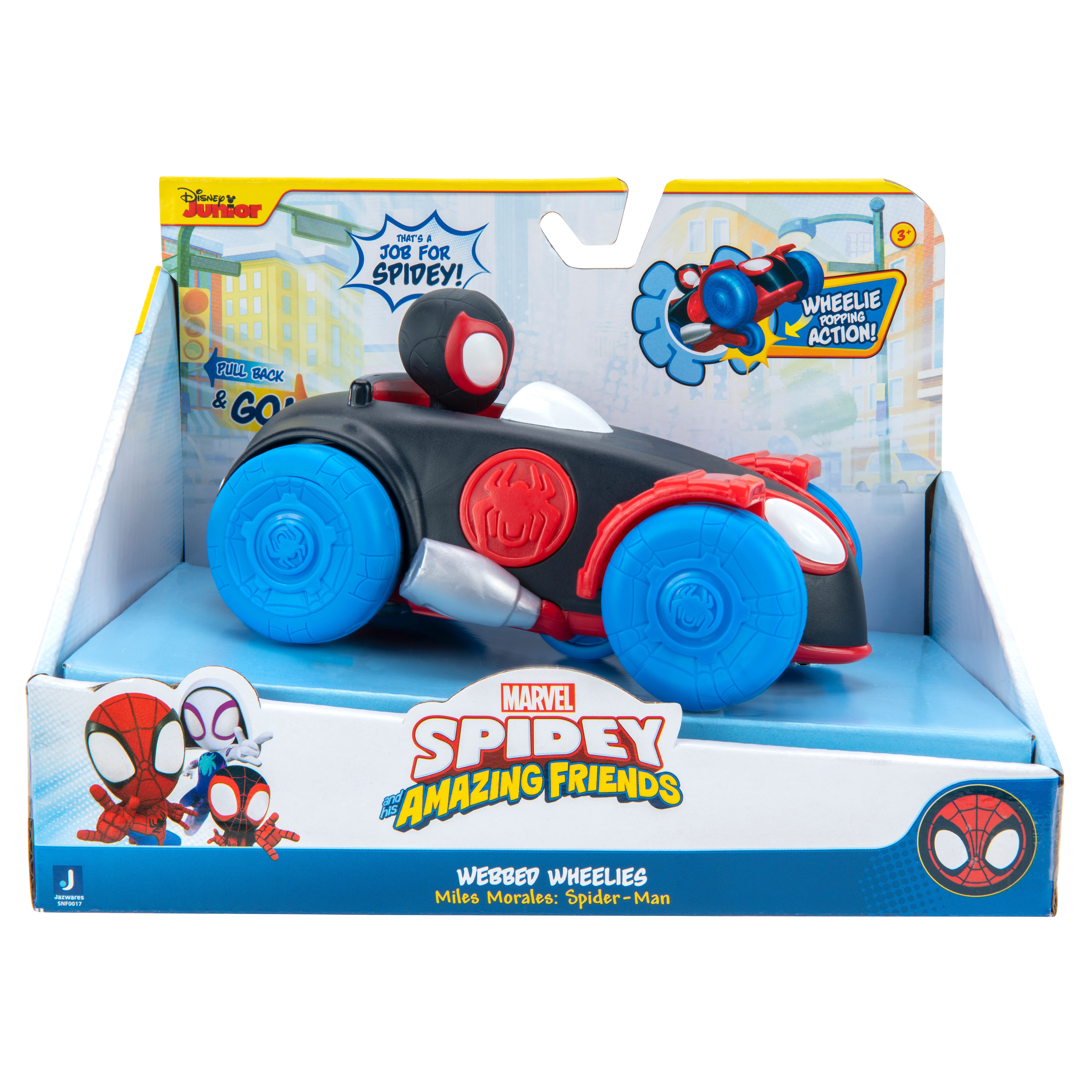 Vehículo de juguete Webbed Wheelies Spidey and Friends Jazwares modelos surtidos 7