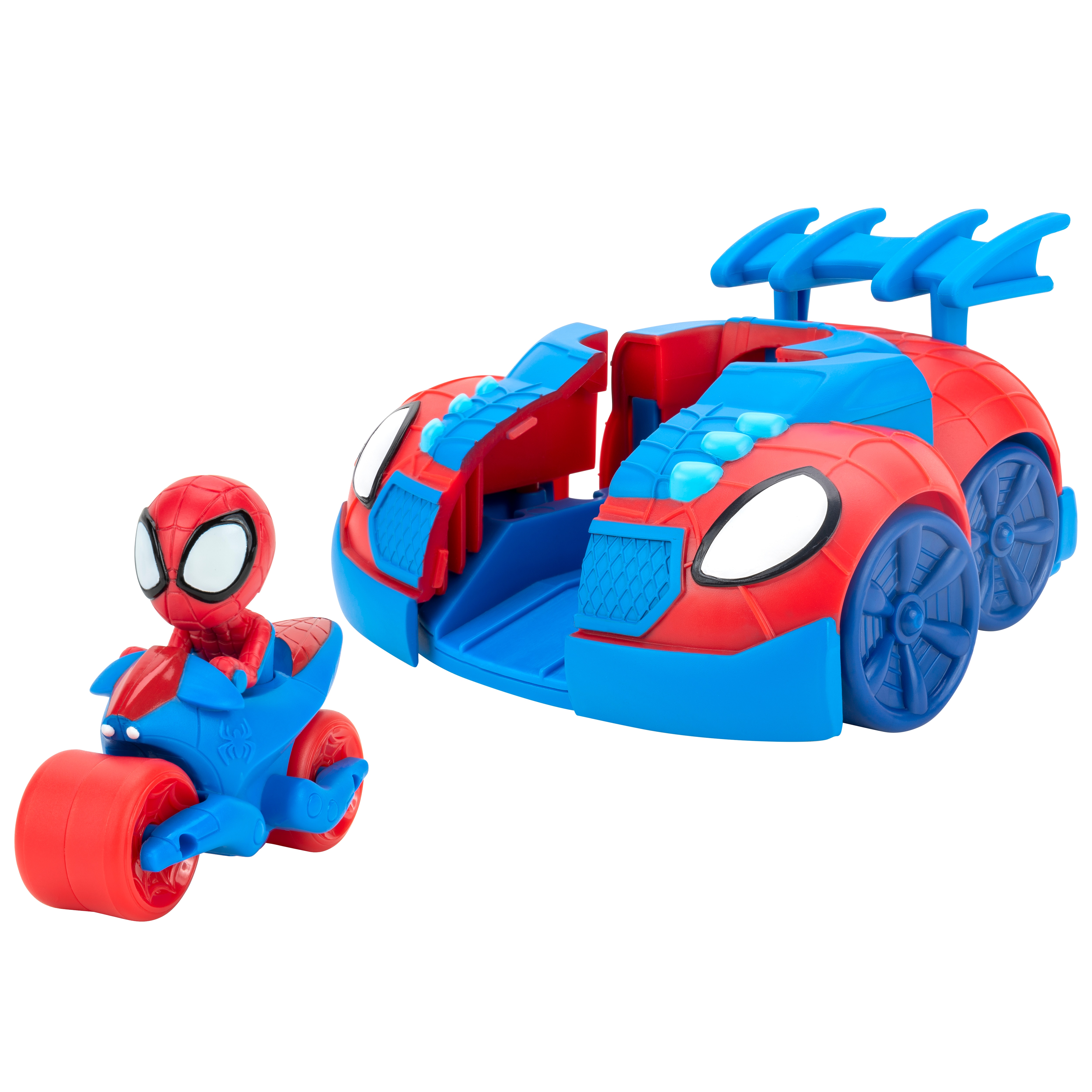 Vehículo de juguete Web Strike 2 en 1 Spidey and Friends Jazwares 3