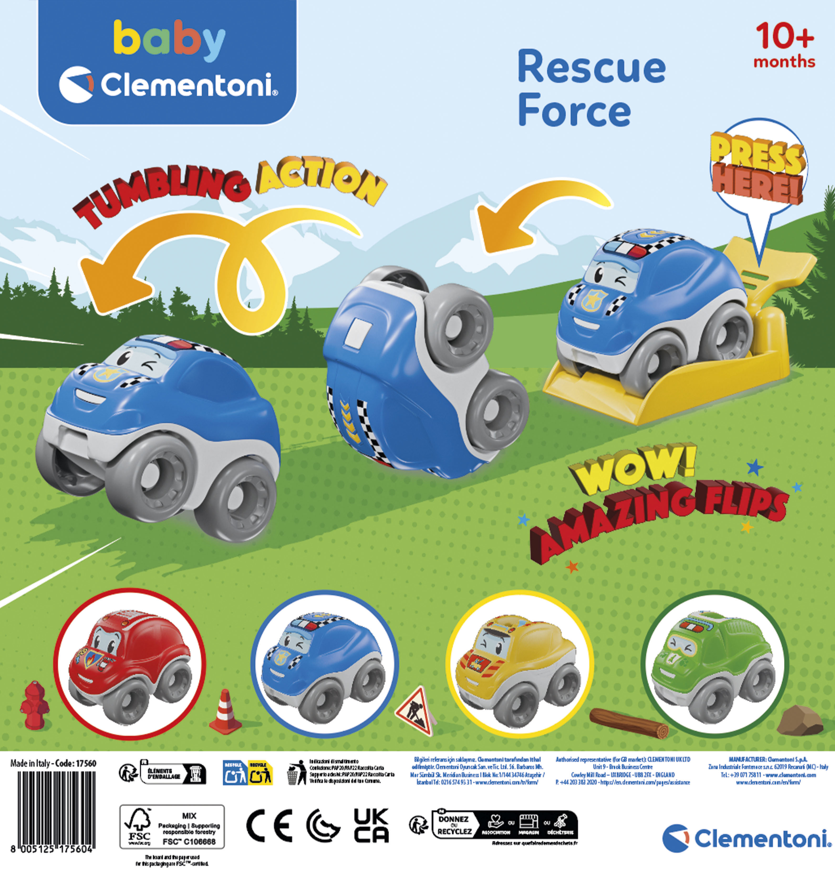 Coche de Rescate volteretas Clementoni modelos surtidos 2