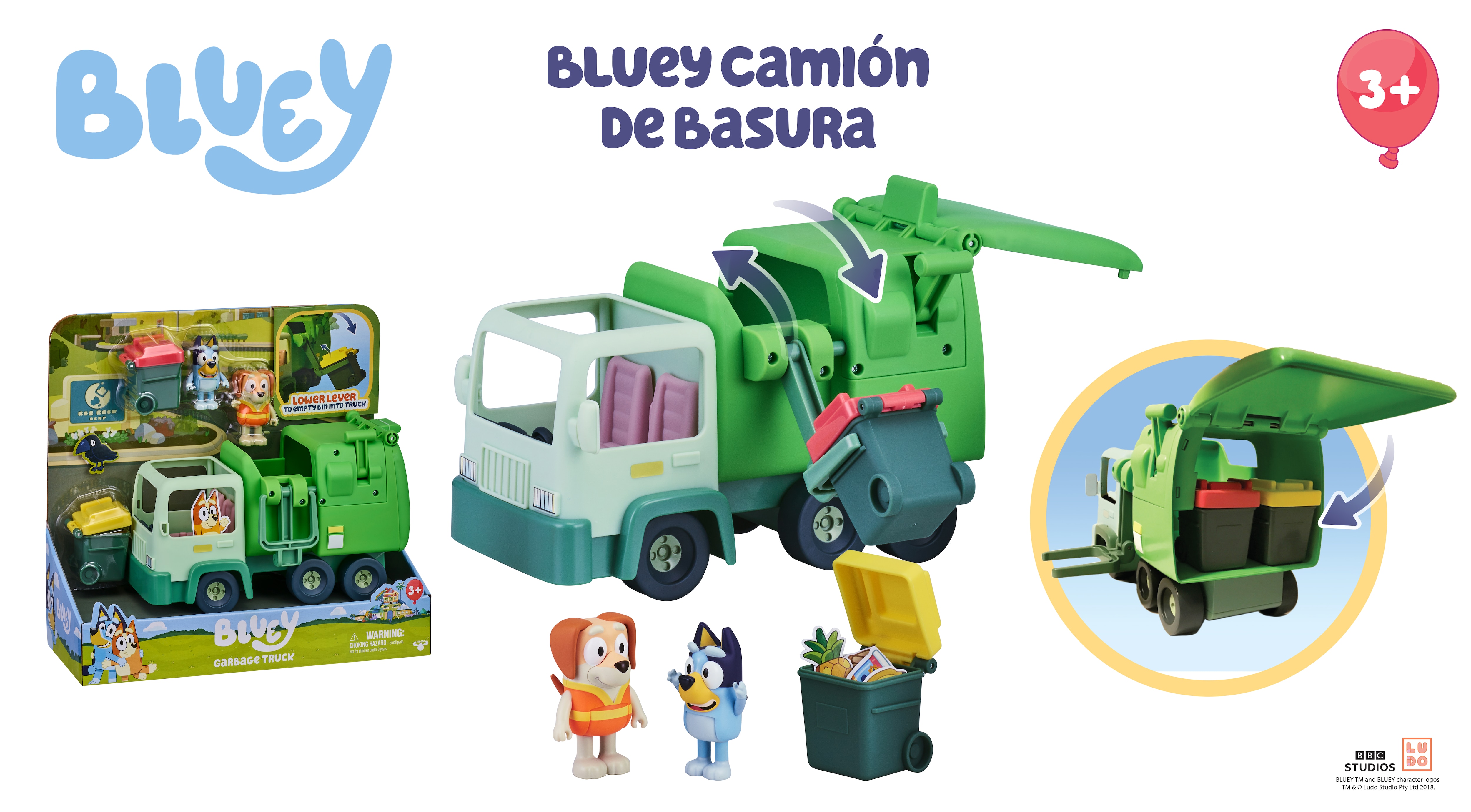 Camión de la basura Bluey Moose 3