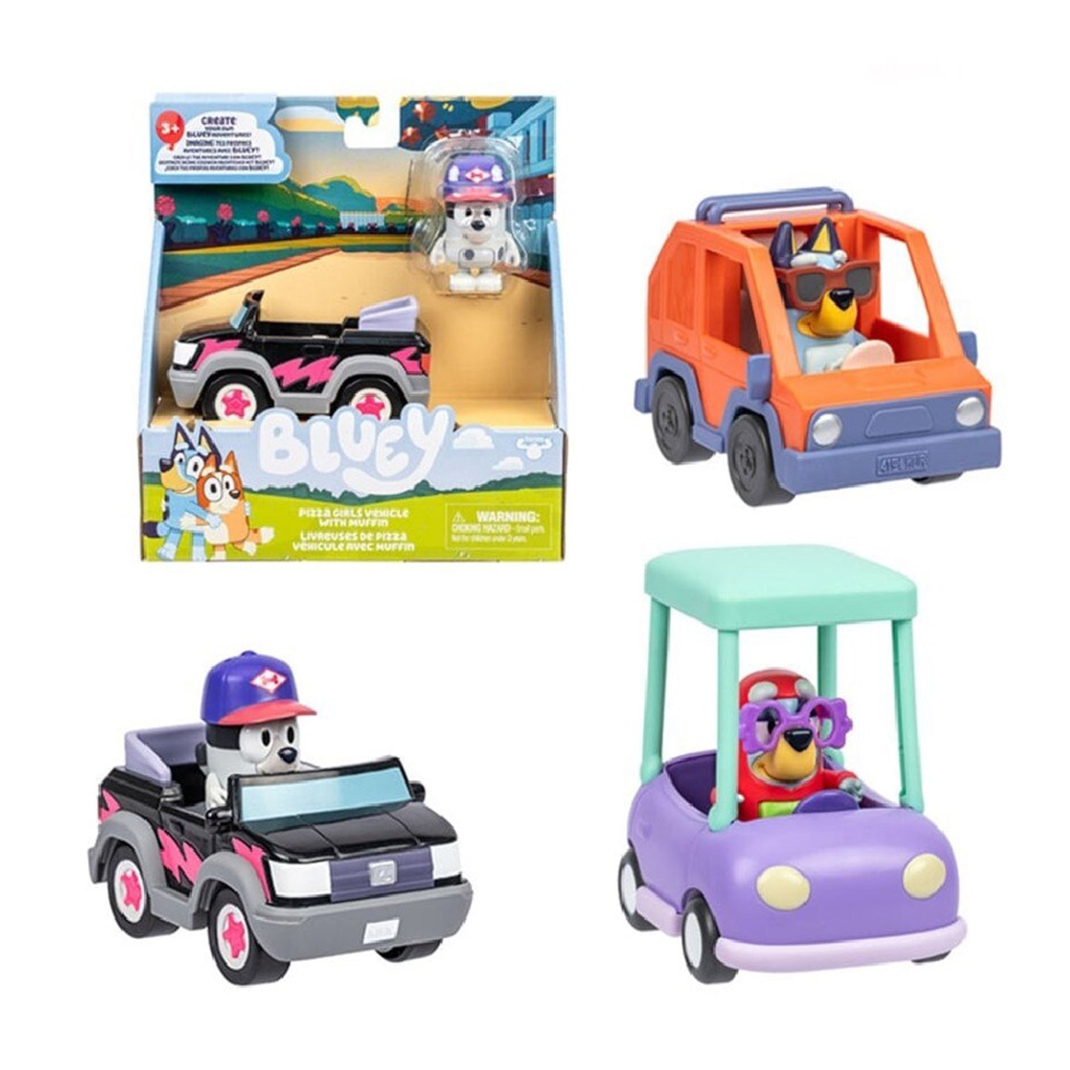 Imagen 0 de Vehículo básico con figura incluida Bluey Moose modelos surtidos