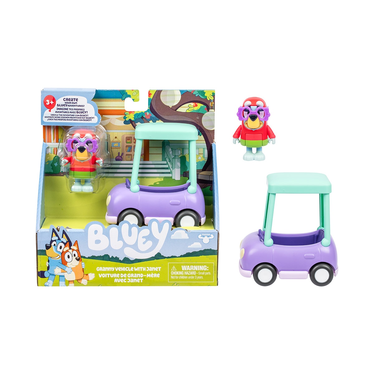 Vehículo básico con figura incluida Bluey Moose modelos surtidos 3