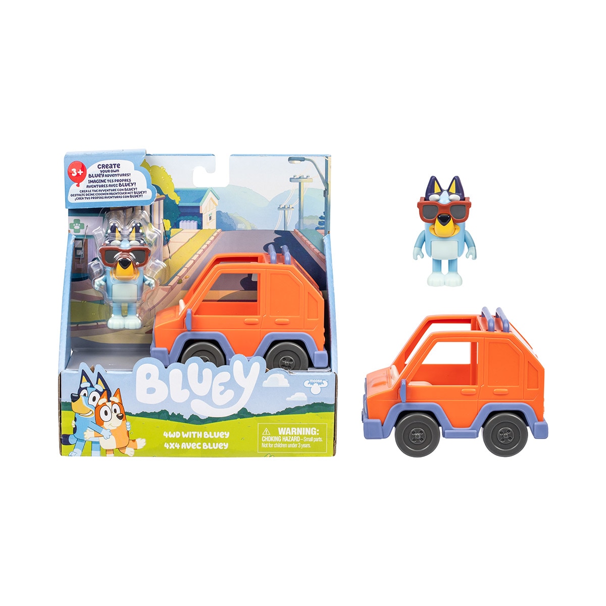 Vehículo básico con figura incluida Bluey Moose modelos surtidos 4