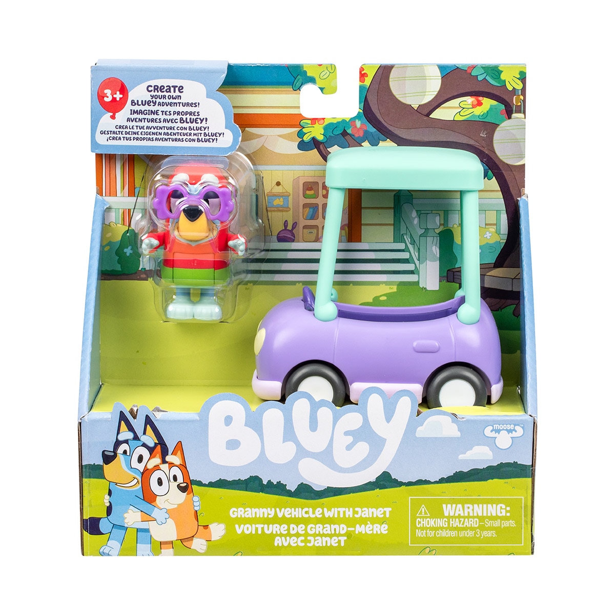 Vehículo básico con figura incluida Bluey Moose modelos surtidos 9