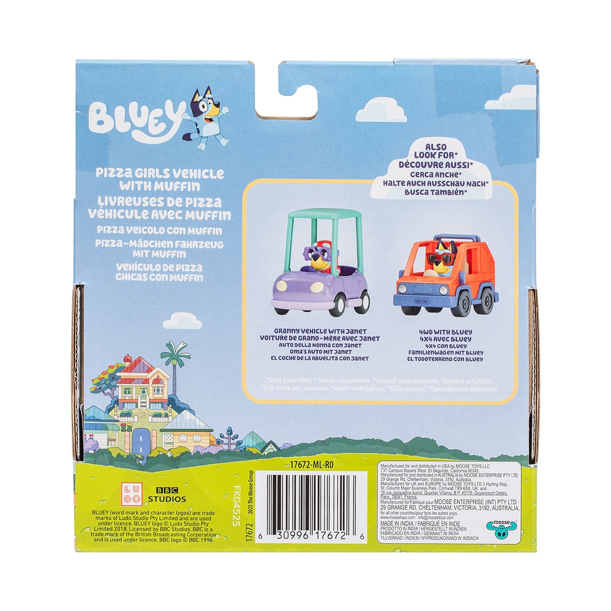 Vehículo básico con figura incluida Bluey Moose modelos surtidos 11